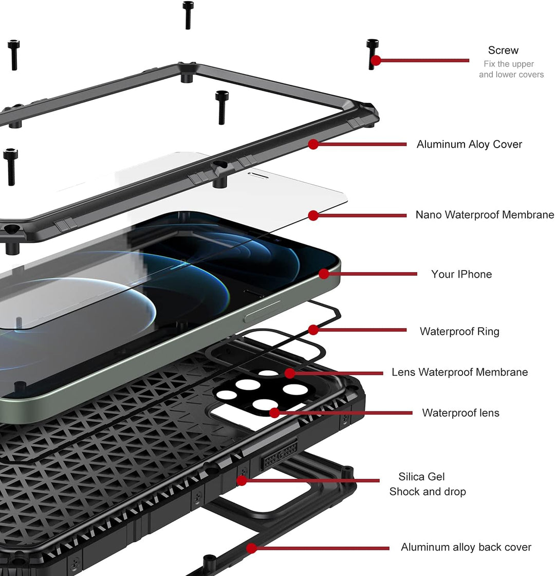 Cadorabo Hülle kompatibel mit Apple iPhone 12 PRO Schutzhülle TPU Silikon Case Robus Design Anti Rut