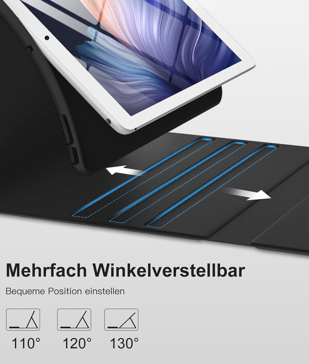 Vobafe Hülle mit Tastatur Kompatibel für iPad 9./ 8. /7. Generation 10.2 Zoll mit Stifthalter, Magne
