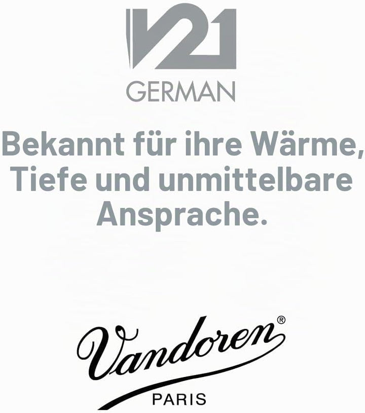 Vandoren CR8625 V21 German Klarinetten Blätter, 10 Einheiten, Stärke 2,5 Strength : 2.5, Strength :