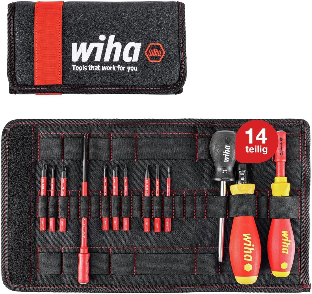 Wiha Drehmoment Schlüssel Schraubendreher Set TorqueVario-S electric (40674) gemischt 14tlg. | 0,8-5