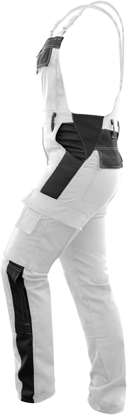 strongAnt Latzhose Damen stretch Arbeitshose für Frauen mit Kniepolstertaschen Baumwolle Cargo Hose