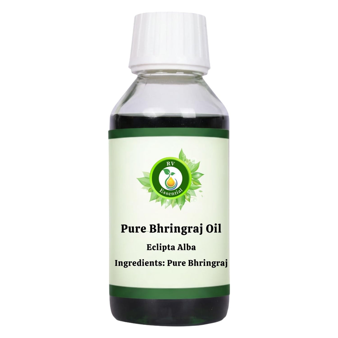 R V Essential Reines Bhringraj Öl 100ml (3.38 Unzen) - Eclipta Alba (100% reine und natürliche selte