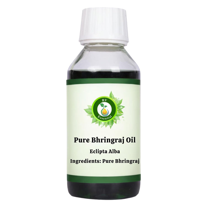 R V Essential Reines Bhringraj Öl 100ml (3.38 Unzen) - Eclipta Alba (100% reine und natürliche selte