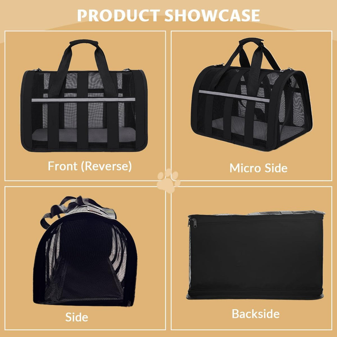 Kransportbox Katze, PC Gitternetz Transportbox Katze Gross, Atmungsaktive Faltbar Katzentransporttas