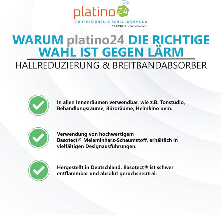 3D Absorber aus Basotect B WEISS - 14 x Absorber Akustik Schallabsorption Breitbandabsorber Set #09