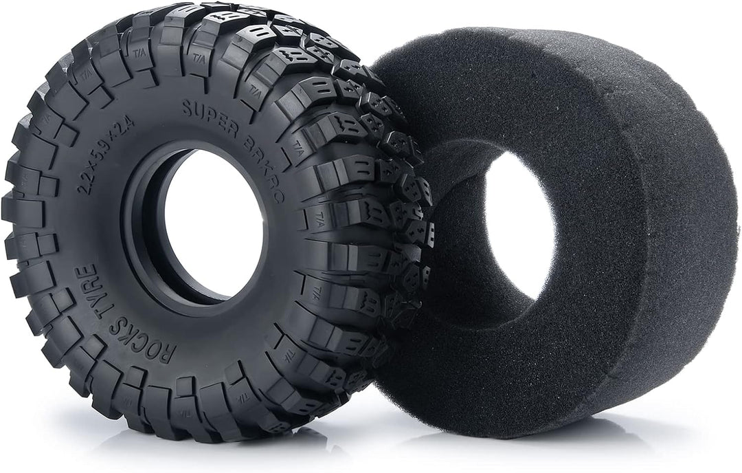 AXspeed 4 Stück RC-Reifen, 2,2 Zoll 150mm Gummireifen-Set, Radreifen für 1/10 Axial Wraith 90048 RR1