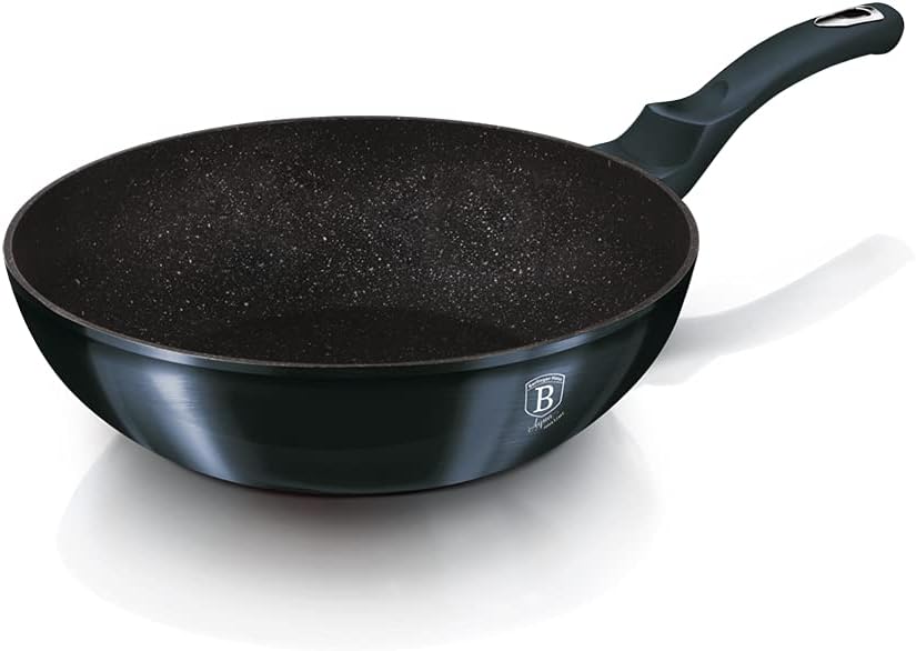 BerlingerHaus Granit Bratpfanne Wok 28cm Antihaft Induktion BERLINGER Haus Aquamarine BH-1875