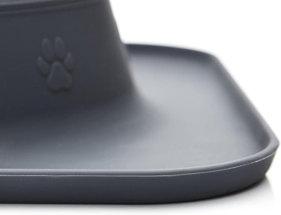 Penguin Home 4er-Pack Edelstahl-Haustier-Grau mit Grauer Futtermatte Komplettlösung für die Mahlzeit