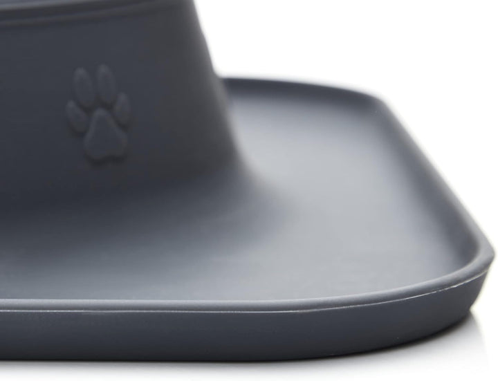 Penguin Home 4er-Pack Edelstahl-Haustier-Grau mit Grauer Futtermatte Komplettlösung für die Mahlzeit