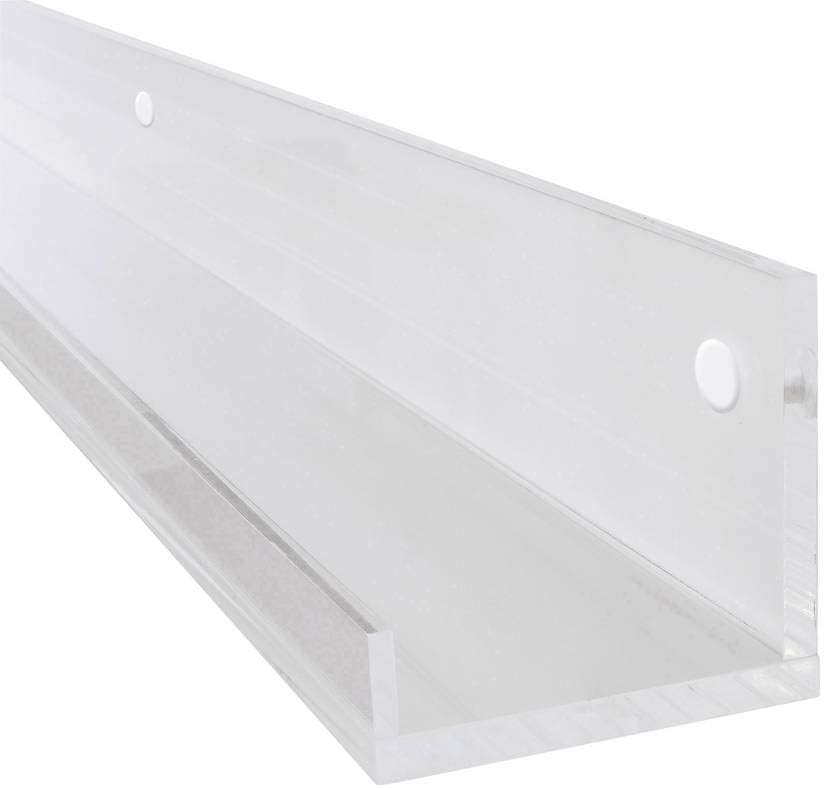 SIGEL GA111 Schmales Galerieboard / Regalboard / Ablageboard 50 cm, Acryl glasklar, 50 cm