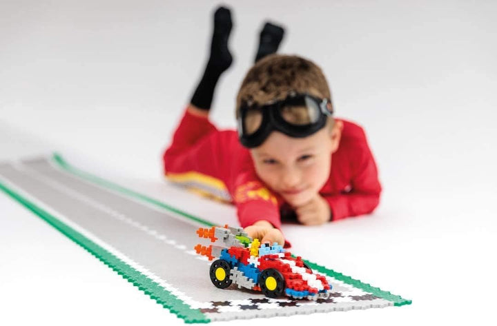 Plus-Plus 9607008 Geniales Konstruktionsspielzeug, Crazy Cart Rennauto, PlusPlus Go! Bausteine-Set,