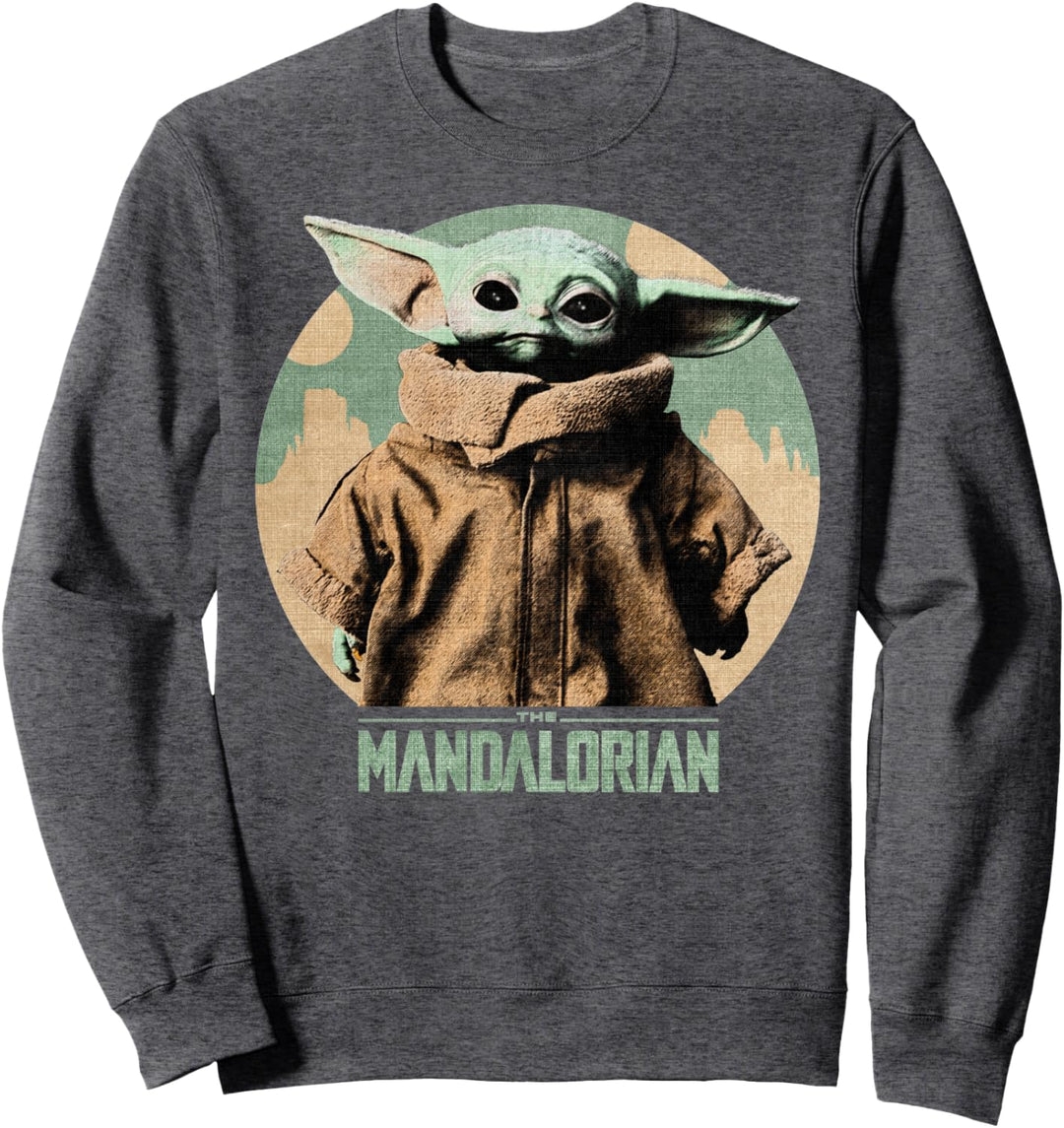 Star Wars The Mandalorian The Child Faded Portrait Sweatshirt