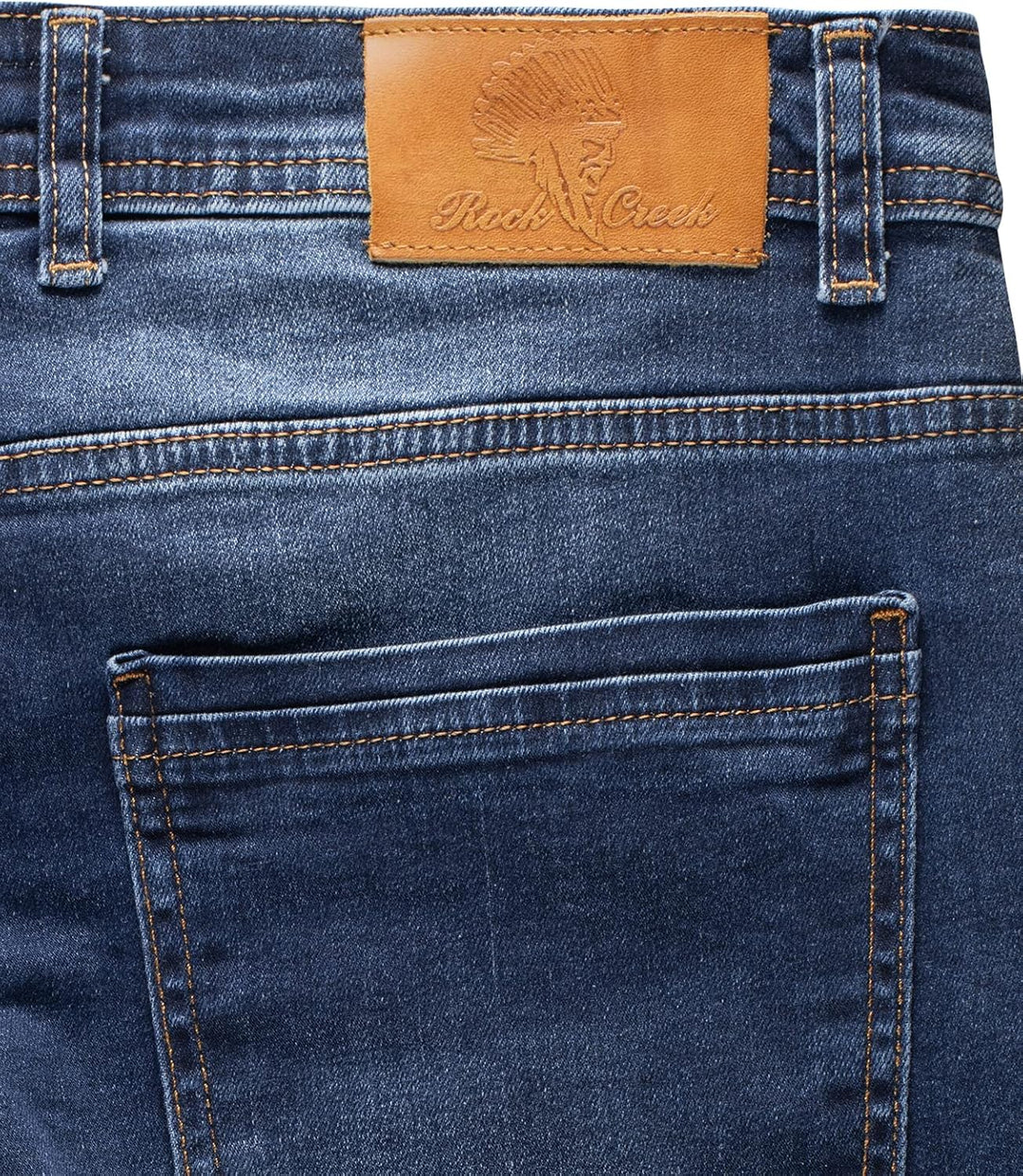Rock Creek Herren Jeans Hose Tapered Fit M74 33W / 30L Rc-2183-blau, 33W / 30L Rc-2183-blau