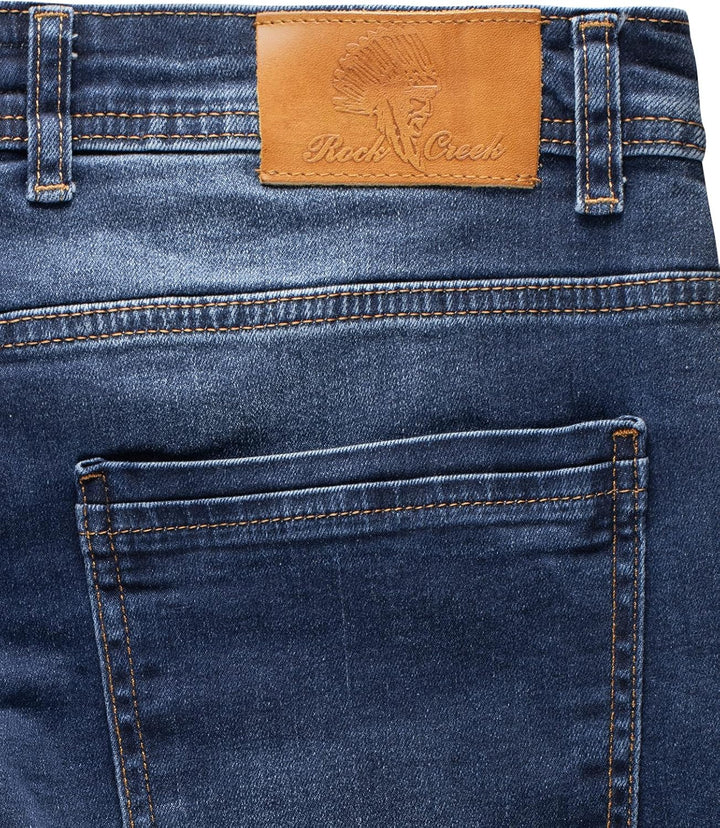 Rock Creek Herren Jeans Hose Tapered Fit M74 33W / 30L Rc-2183-blau, 33W / 30L Rc-2183-blau