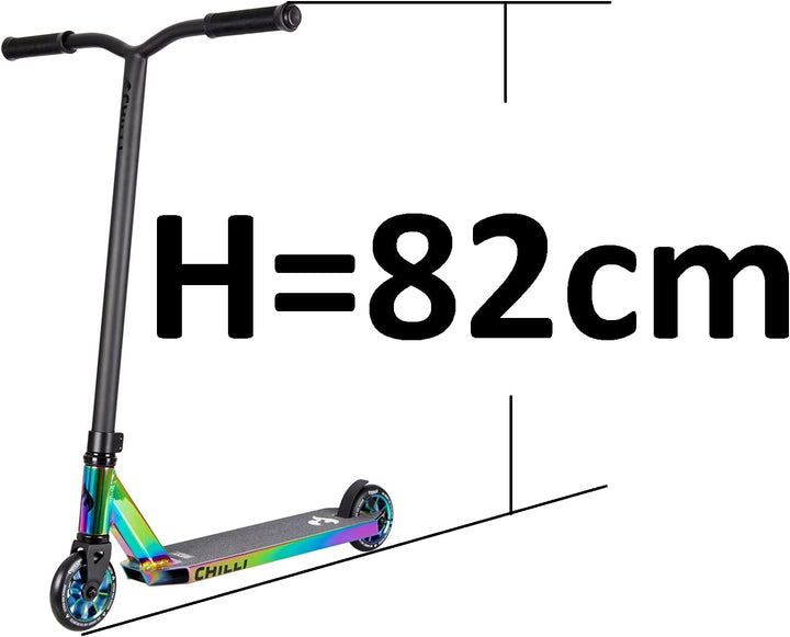 Chilli Rocky Scooter Grind - 360 - neochrome| Erstklassiger Stunt-Scooter | Robuster Roller, drehbar