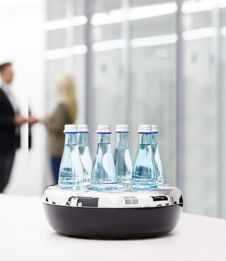 Helios Pure Flaschenkühler, Kunststoff, Schwarz/Chrom, für 6 Flaschen für 6 Flaschen Schwarz/Chrom,