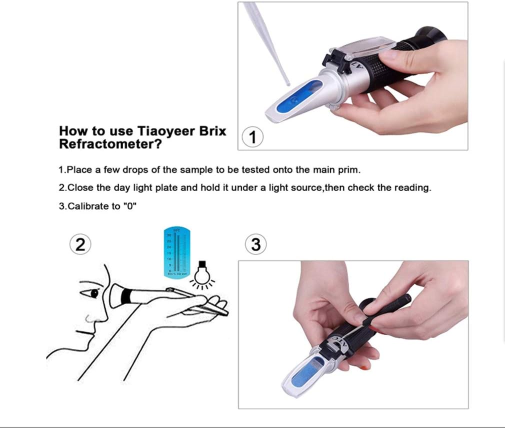 Zuckergehalt Refraktometer,refraktometer Honig,Refraktometer 0-32 Brix Wein Refraktometer zur Messun