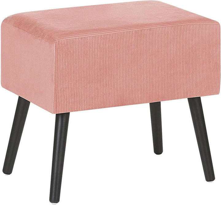 Lustiger Nachttisch 1 Schublade Koffer-Optik Cord rosa Eurostar
