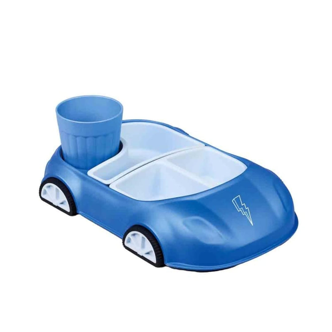 Chic.Mic bioloco plant kids set car in der Farbe blue lightning, aus PLA Kunststoff, mikrowellengeei