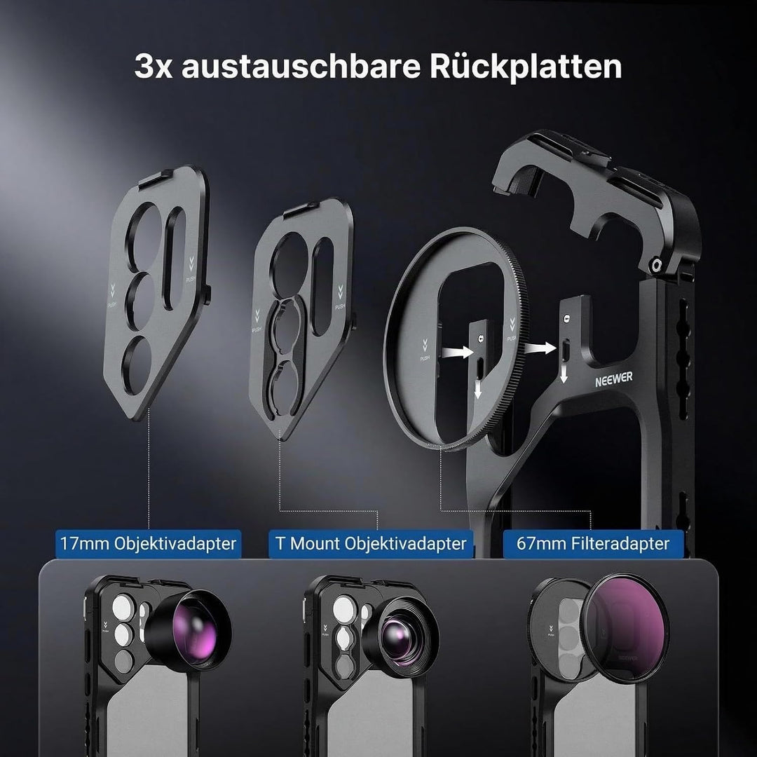 NEEWER S26 Ultra Smartphone Käfig Cage, Handy Video Rig Vlog Set, PA182