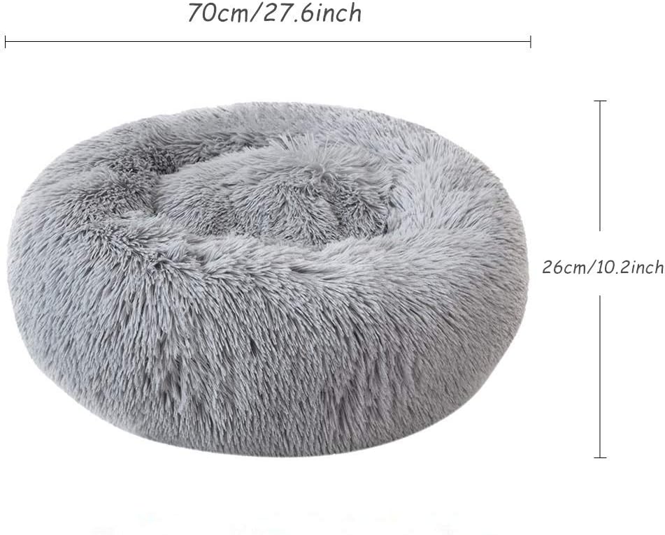 YUPPIE TONE Hundebett, Katzenbett,Waschbar Flauschiges Weicher Plüsch Rund Donut Tragbare Schlafsofa