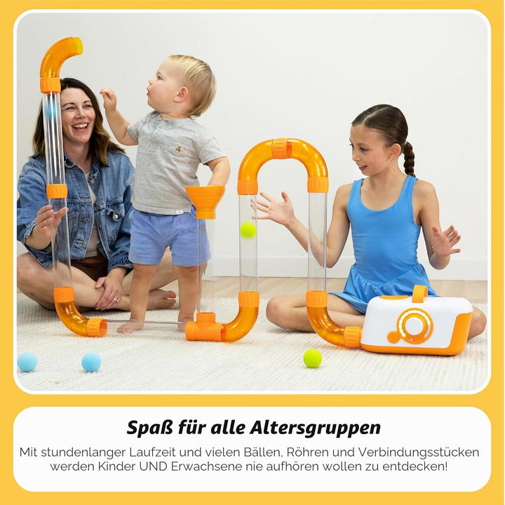 Fat Brain Air Toobz | Luftbetriebenes Ball- und Röhren-Physikspielzeug | Wissenschaftsexperimente fü