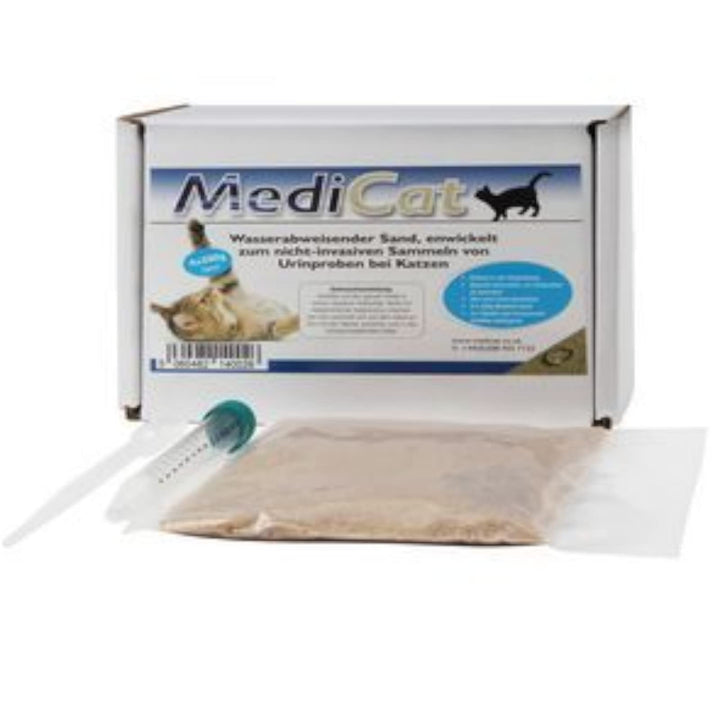 MediCat Katzenstreu | 4er Pack | 4 x 300 g | Zur Harngewinnung | Für alle Tiere, bei denen Urinprobe