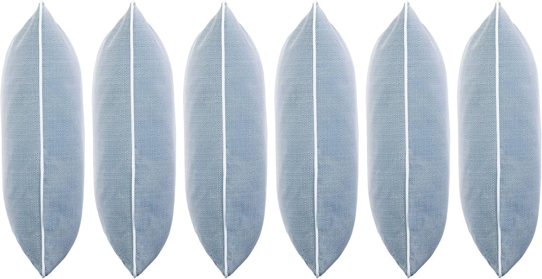 Brandsseller 6er Set Outdoor Kissen 45x45 cm – Wetterfeste Zierkissen mit Paspel in Walzoptik – Wass