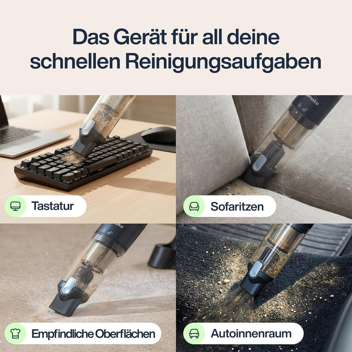 Samako NanoDetect Pro 135W Auto Handstaubsauger Akku, kabelloser Handsauger mit HEPA-Filter, Auflade