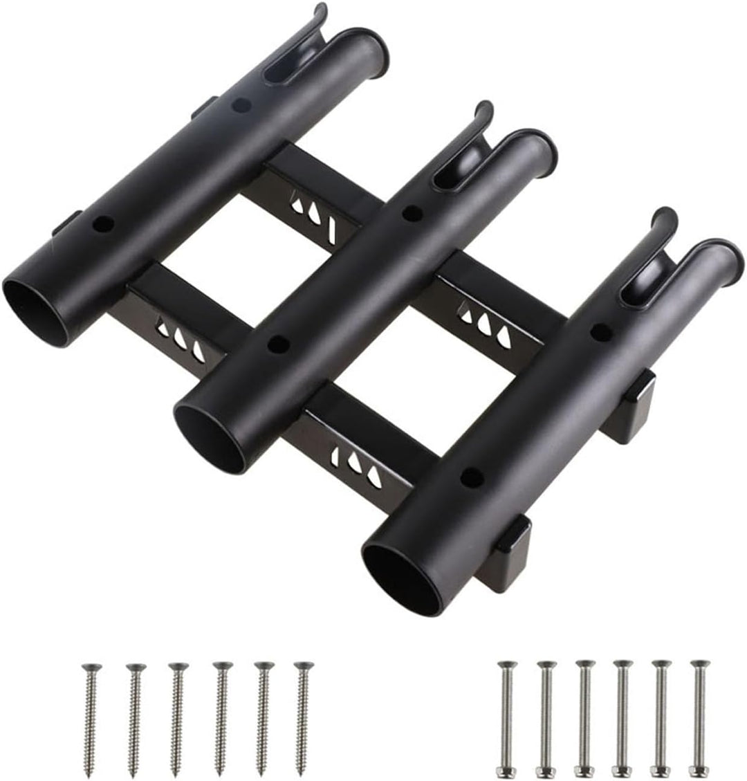 Angelrutenhalter, 3 Röhrenhalter, Wandmontage, Rutenhalter, tragbare Angelrutenhalter für Boote, Gar