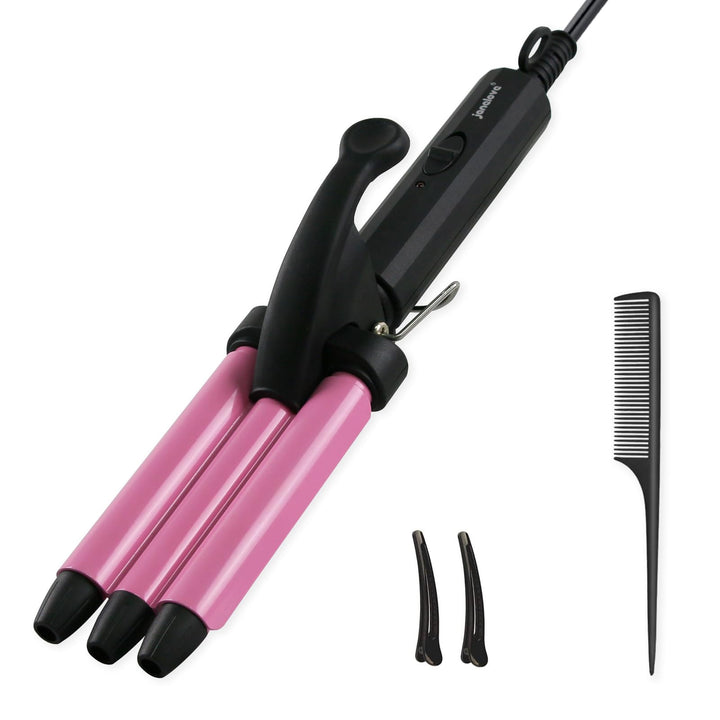 Mini Lockenstab für kurze haare, janelove 13mm beach waves lockenstab kleine locken, 200°C welleneis