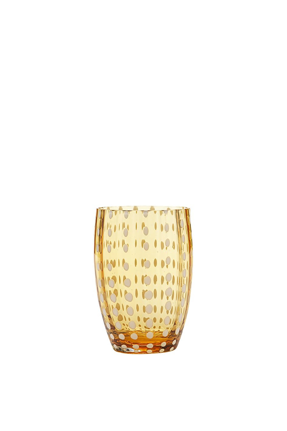 Zafferano Perle Glasbecher-Handgemachtes transparentes Buntglas, cl 32 h 109mm d 71mm-Set 6 Stück-Be