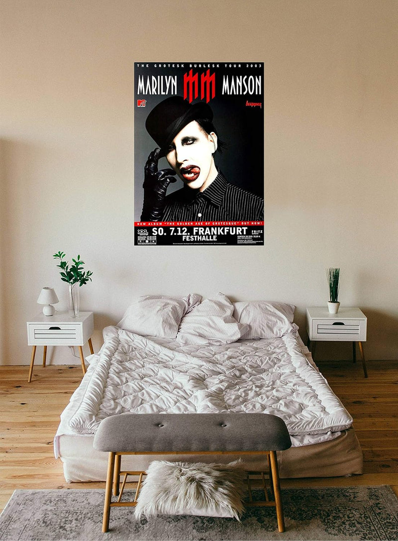 Marilyn Manson - Grotesk Burlesk, Frankfurt 2003 » Konzertplakat/Premium Poster | Live Konzert Veran