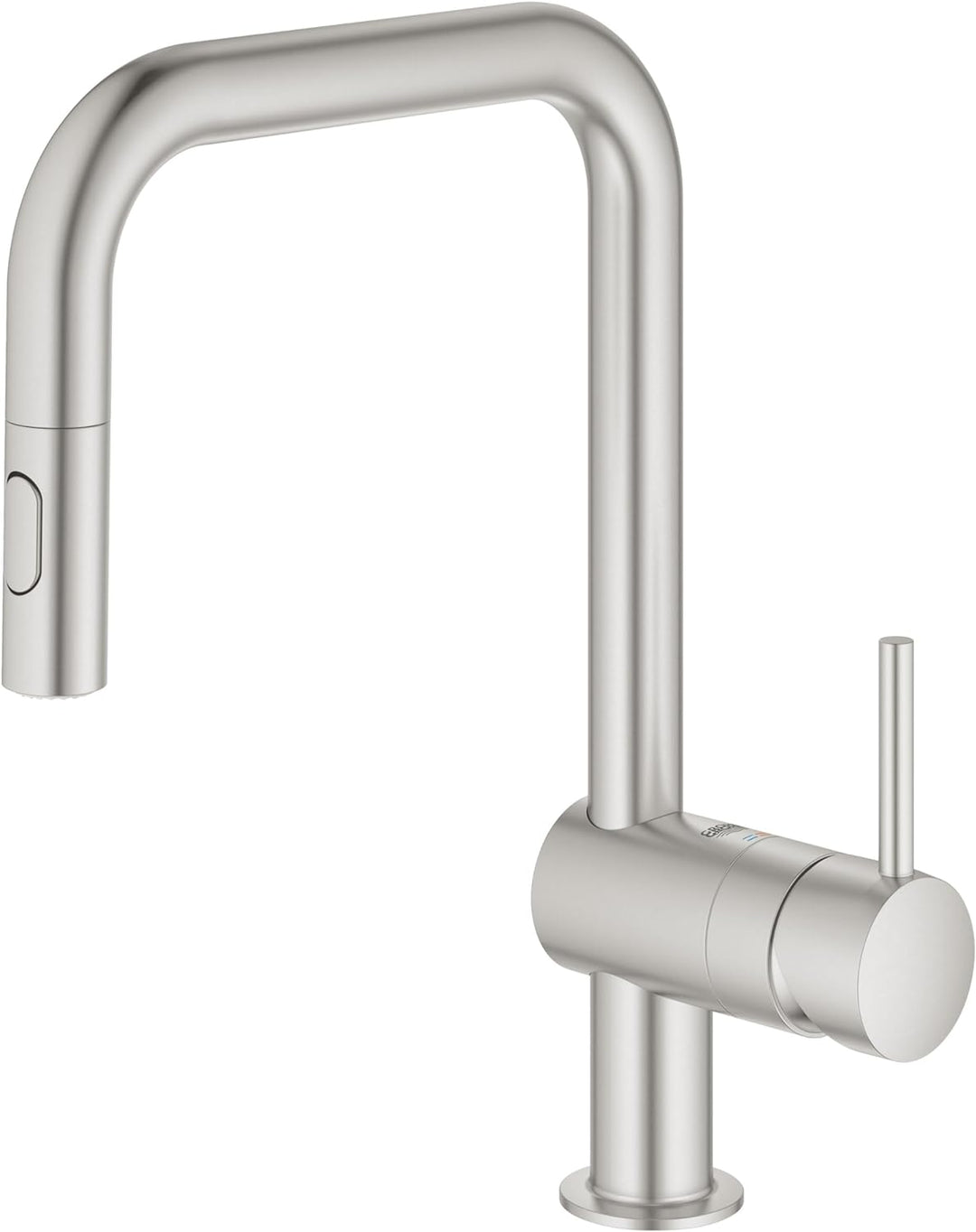 GROHE Minta - Einhand-Spültischarmatur (U-Auslauf, Einlochmontage, herausziehbare Dual Spülbrause, f