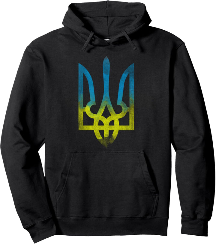 Ukrainische Flagge Tryzub Geschenkidee Ukrainer Shirt Farbe Pullover Hoodie