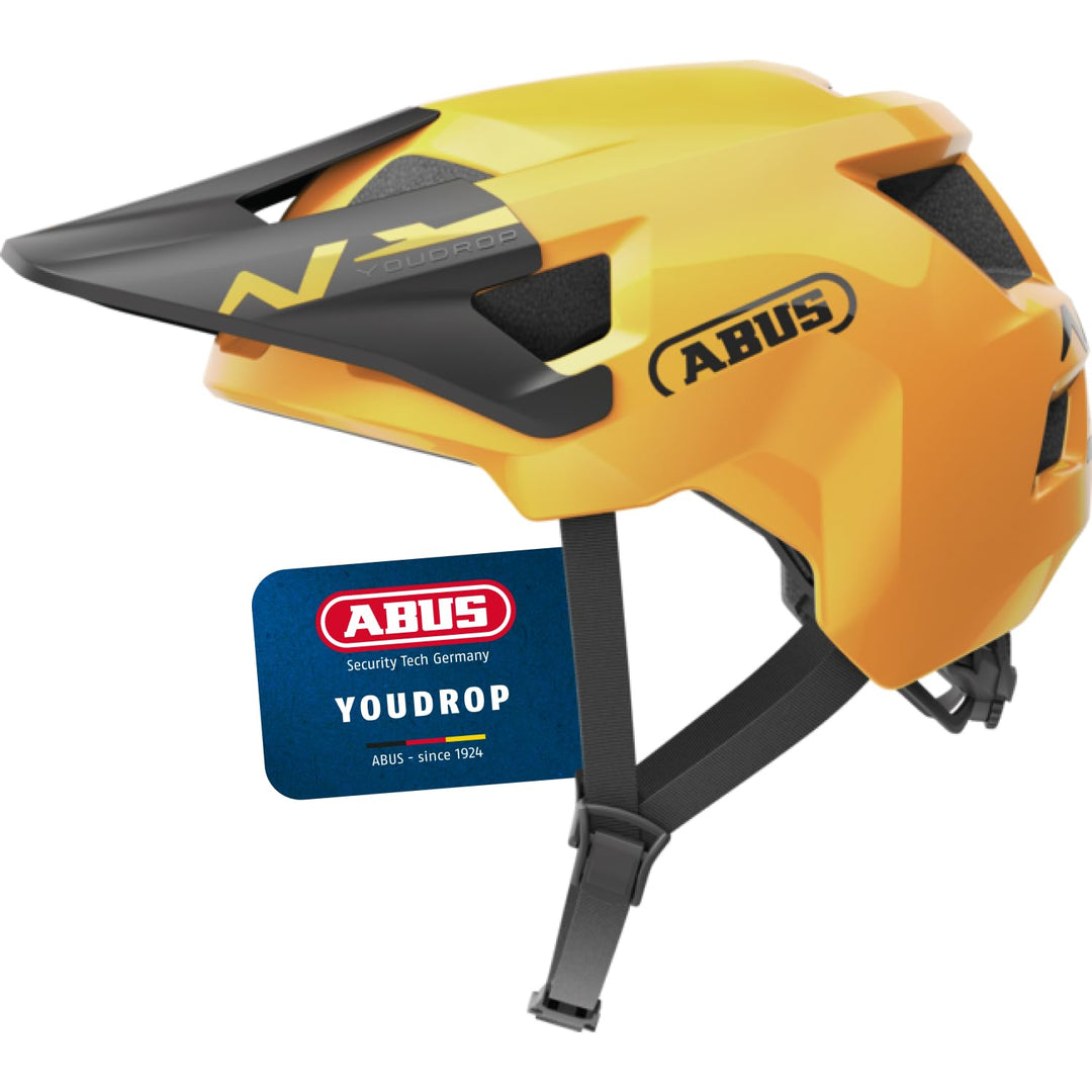 ABUS MTB-Helm YouDrop - Fahrradhelm für Kinder und Jugendliche - für den Alltag oder Touren im Gelän