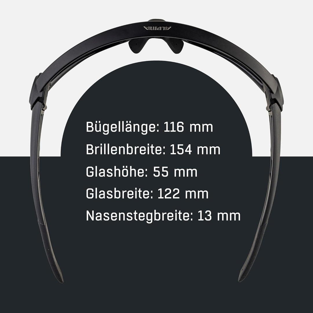 ALPINA 5W1NG - Verspiegelte und Bruchsichere Sport- & Fahrradbrille Mit 100% UV-Schutz Für Erwachsen