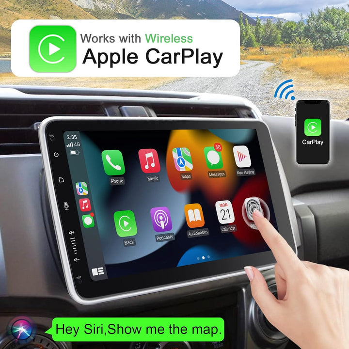 Android Autoradio mit Navi 10.1 Zoll Bildschirm Eingebaut DAB+ Wireless Android Auto & Wireless Carp