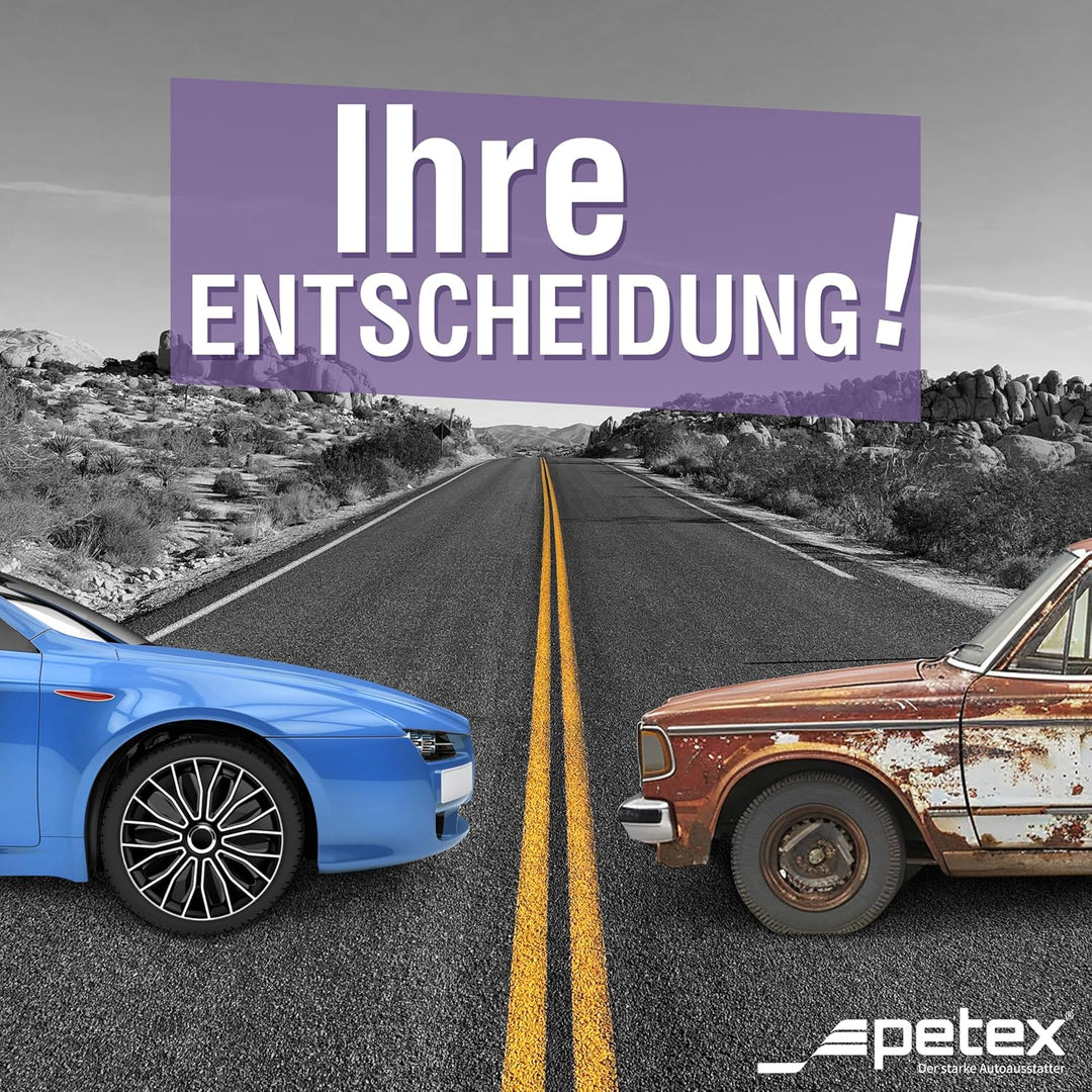 Petex Radkappensatz, 35,6 cm (14 Zoll), Voltec Pro, schwarz/weiss (1350–3629)