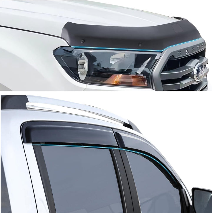 Windabweiser Motorhaube Deflektor Insekten und Steinschlagschutz für Ford Ranger 2015-2022 T7 T8 Wil