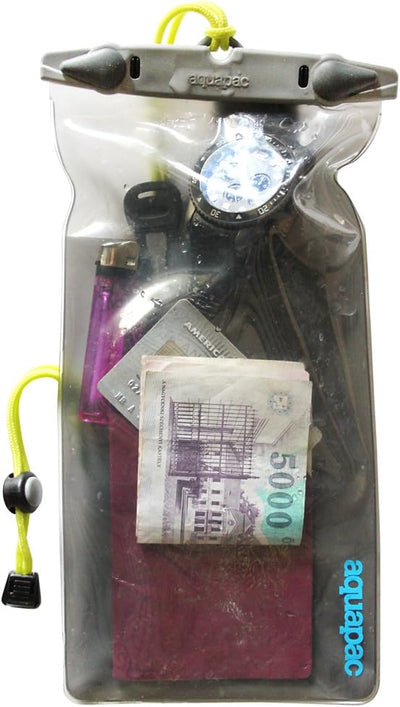 AQUAPAC wasserdichte Tasche Brustbeutel Medium Electronic Lang, Grau-Transparent, 25.0x15.0x1.0 cm,