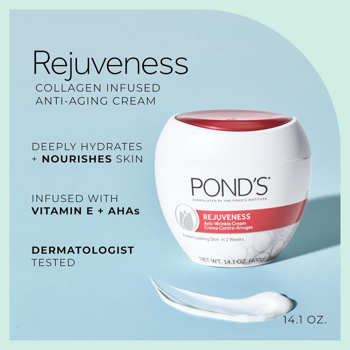 Pond 'S Anti Aging Creme, rejuveness 14,1 oz 14.1 oz Antifaltencreme, Rejuveness, 14.1 oz Antifalten