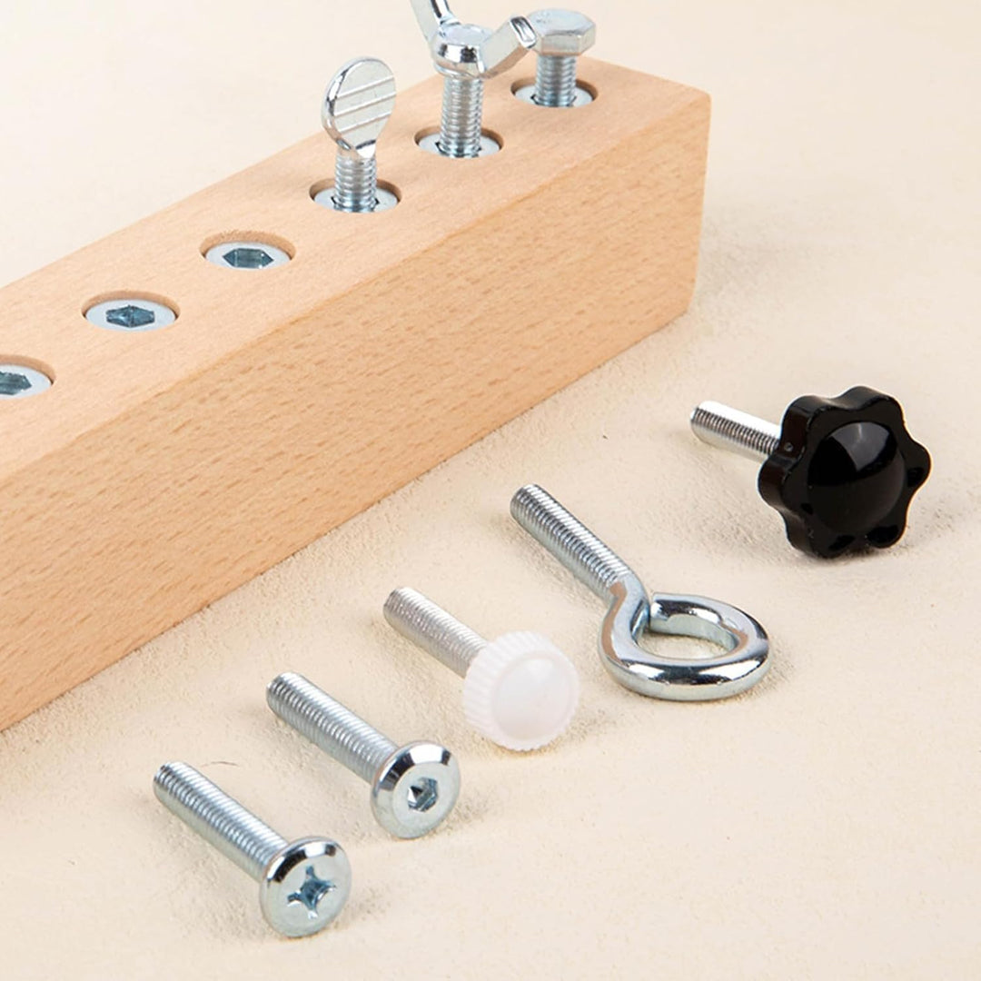 Schraubbrett – Feinmotorik-Spielzeug für Kleinkinder, Riesenschrauben-Set für frühes Lernen, Bauspie