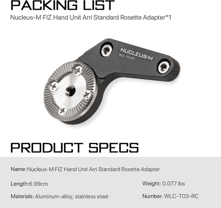 Tilta Nucleus-M Zubehör FIZ Handeinheit Standard Rosettenadapter Handgriff auf Gimbal Adapter Drahtl