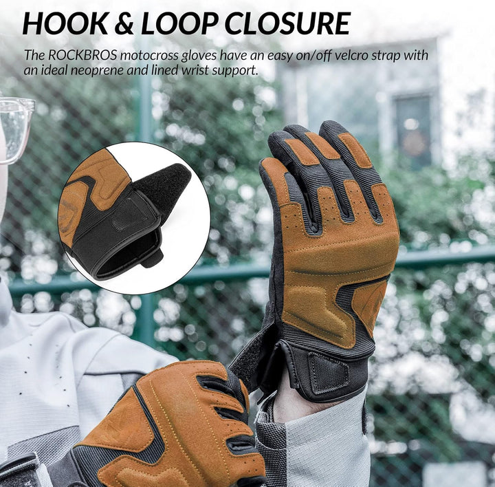 ROCKBROS Motorradhandschuhe Herren Motorrad Handschuhe Winddichte Touchscreen Radsporthandschuhe Atm