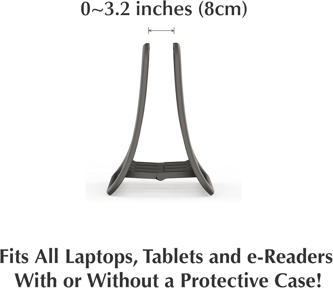 Nexstand K11 vertikaler Laptop-Ständer für Schreibtisch, schwarz-weiss, Desktop-Notebook-Docking, ve
