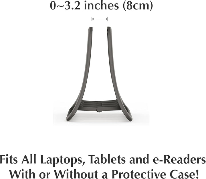 Nexstand K11 vertikaler Laptop-Ständer für Schreibtisch, schwarz-weiss, Desktop-Notebook-Docking, ve