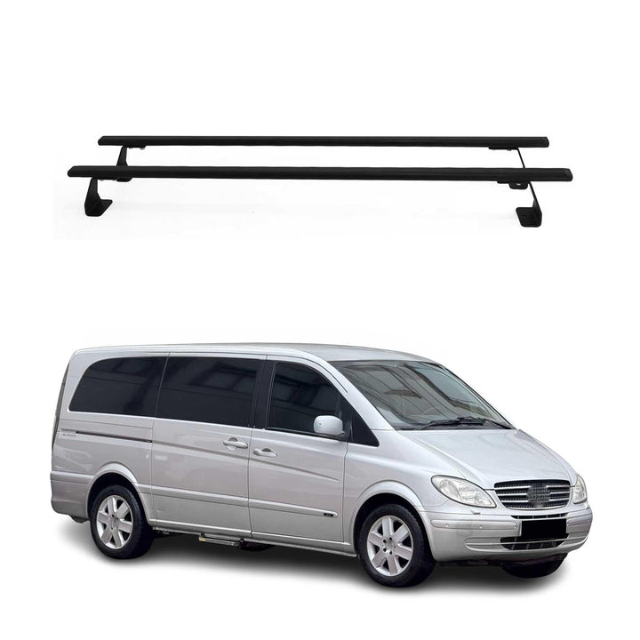 OMAC Heavy Duty Dachträger Querträger kompatibel mit Mercedes Vito W639 2003-2014 – 2 Stangen – Stah