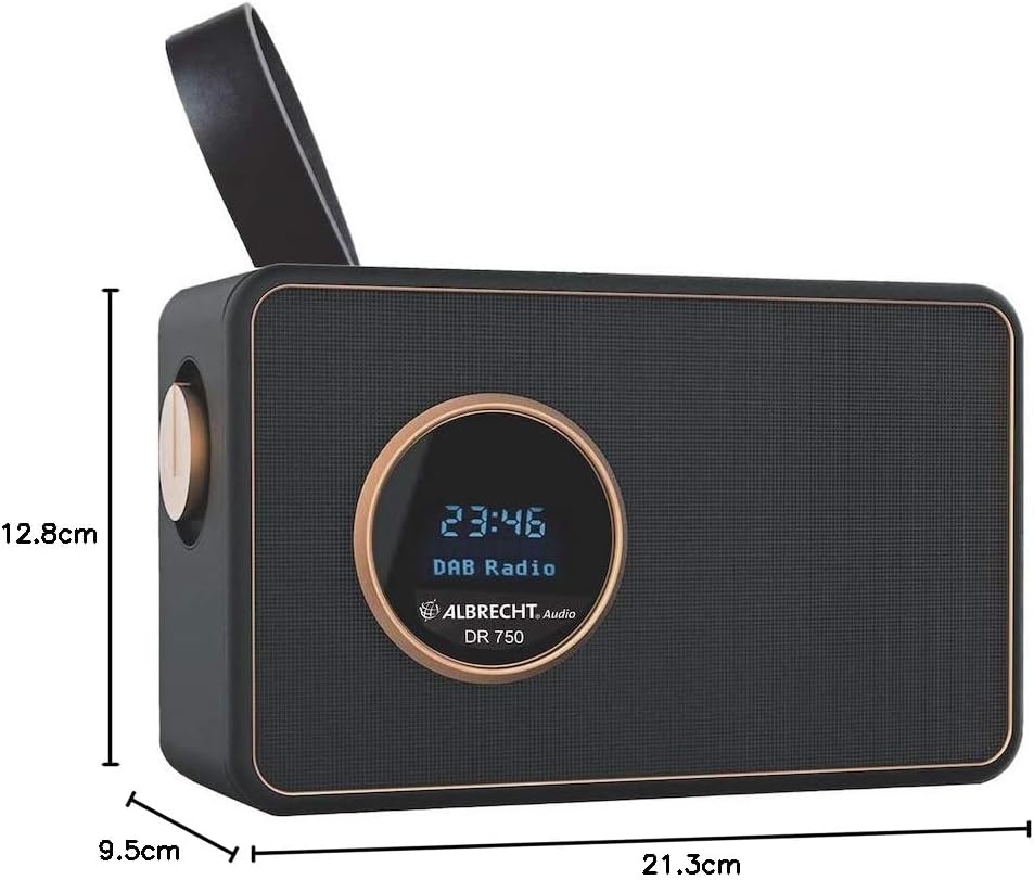 Albrecht DR750 DAB+/UKW Henkelradio, 27750, tragbares Digitalradio mit kristallklarem Klang mit inte
