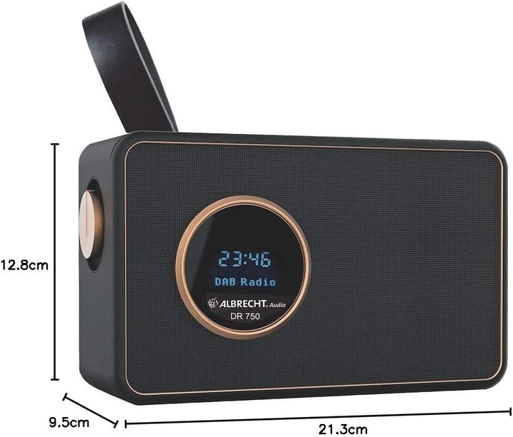 Albrecht DR750 DAB+/UKW Henkelradio, 27750, tragbares Digitalradio mit kristallklarem Klang mit inte